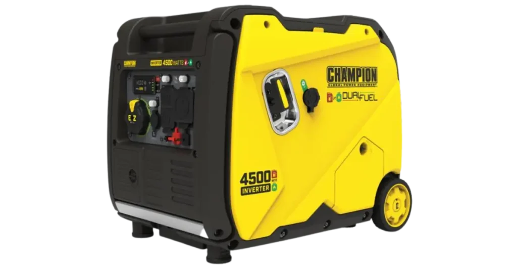 Champion 200988 yellow colored 4500 watt dual fuel generator