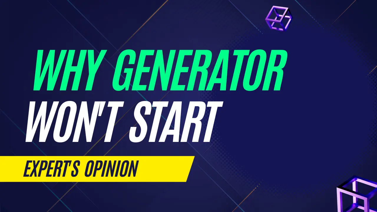 What to do when generator won't start